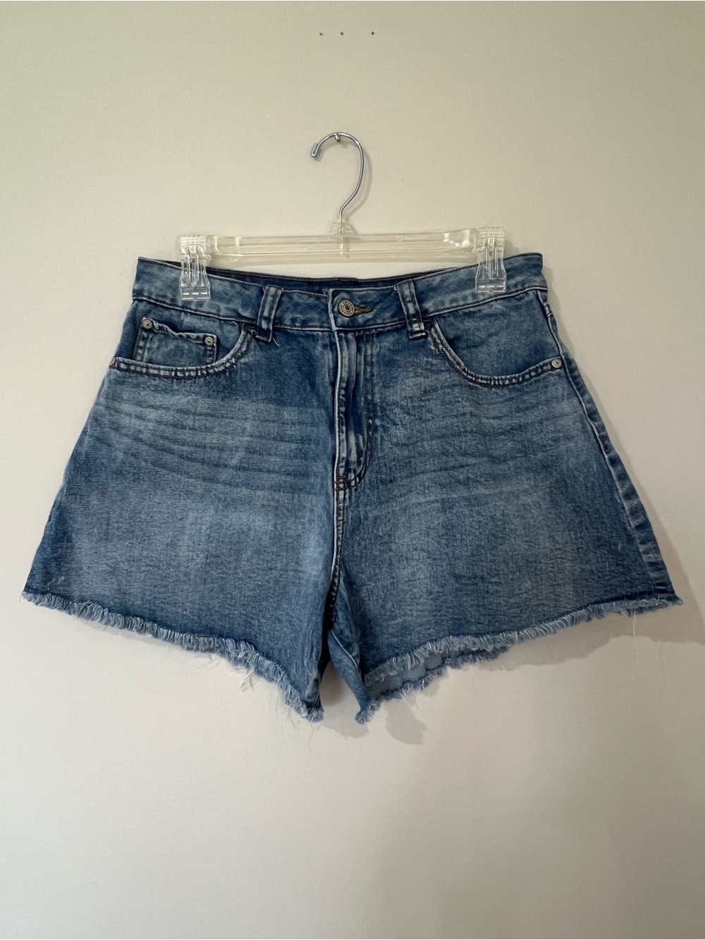 3/$15 Rewash Light Blue Distressed Hem Denim Shorts